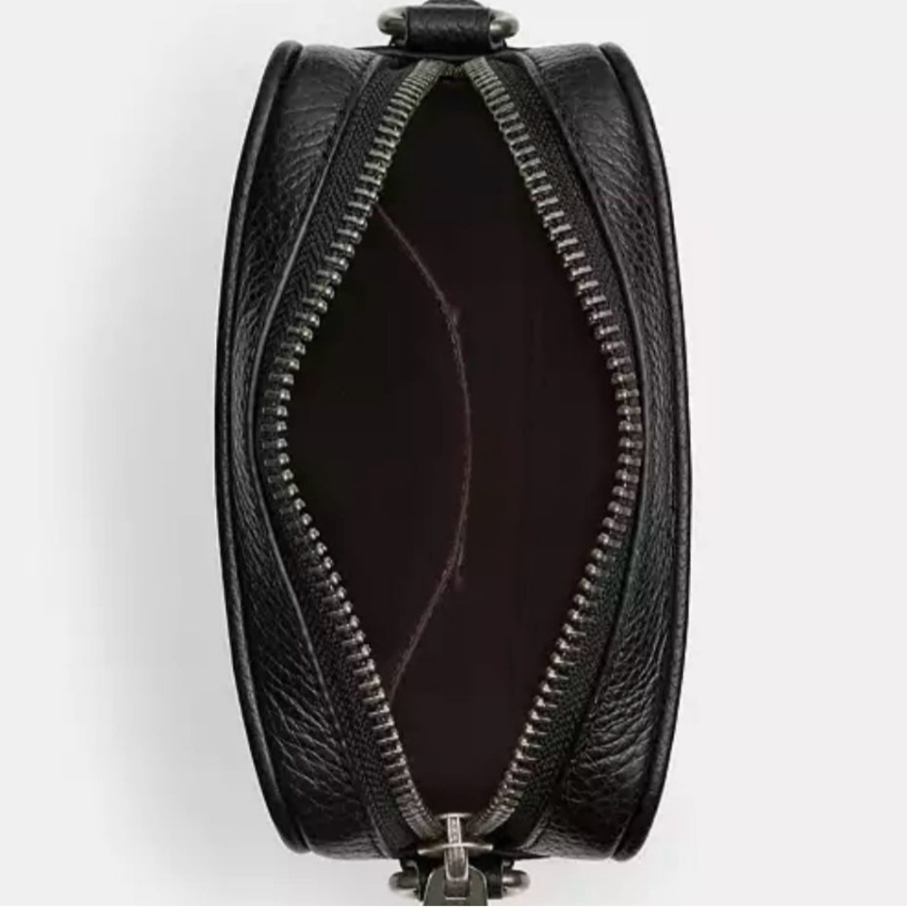 Coach Black Leather Messenger Bag - Picture 7 of 8